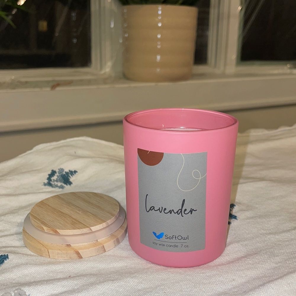 NWT soft owl soy wax candle